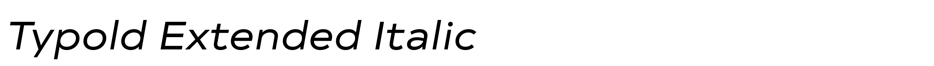 Typold Extended Italic